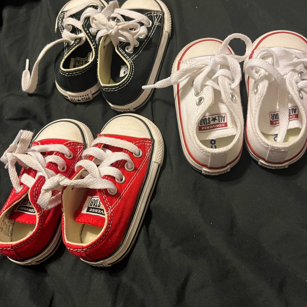 Converse Kids' Sneakers - Red, Black, and White